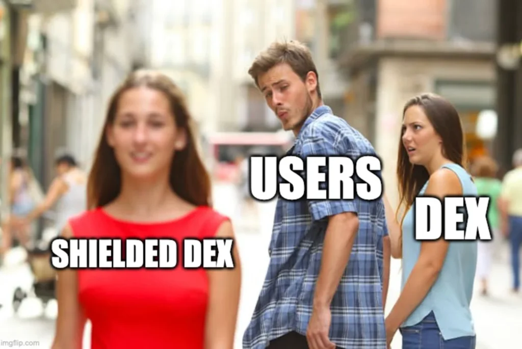 The Penumbra Shielded DEX offers privacy capabilities to its users.